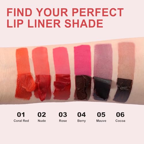 Lip Liner - Lip Stain Peel Off, Long-Lasting Moisturizing Waterproof Lip Stain Transfer-Proof with Matte Finish Stay on All Day (Cocoa, Pack of 1)