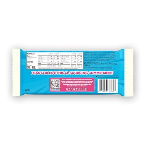 MrBeast Feastables Cookies & Creme Chocolate Bar, King Size, 10 Count