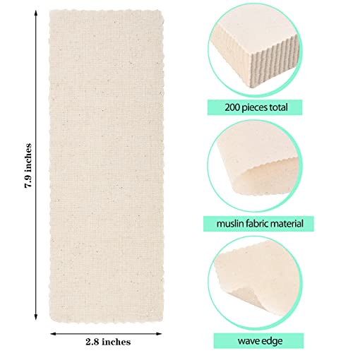 200 Natural Epilating Strips for Hair Removal - Large 2.8 x 7.9 Inches Waxing Strips Bulk for Women and Men