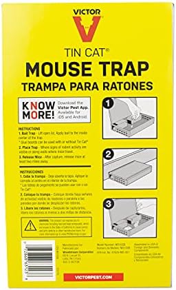 Victor M310GB Tin Cat Mouse Trap with Glue Boards, 1 2, Silver