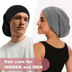 Silk Bonnet for Sleeping Women, Adjustable Silky Satin Lined Sleep Cap, Silk Hair Wrap for Sleep Night Cap