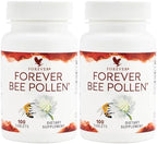 Forever Living - Bee Pollen - Energy and Nutrition with Bioactive Compounds - Vegetarian and Gluten-Free - 100 Tablets (Pack of 2)