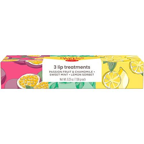 Burt's Bees Lip Mask Set- Overnight Intensive Treatment Revives & Nourishes for All Day Hydration, Passion Fruit & Chamomile, Sweet Mint & Lemon Sorbet