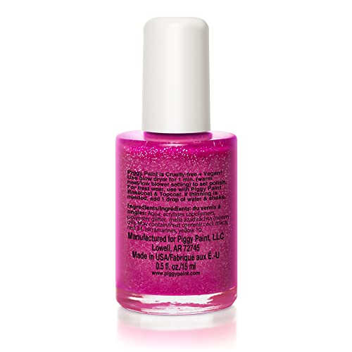 Piggy Paint | 100% Non-Toxic Girls Nail Polish | Safe, Cruelty-free, Vegan, & Low Odor for Kids | Glamour Girl