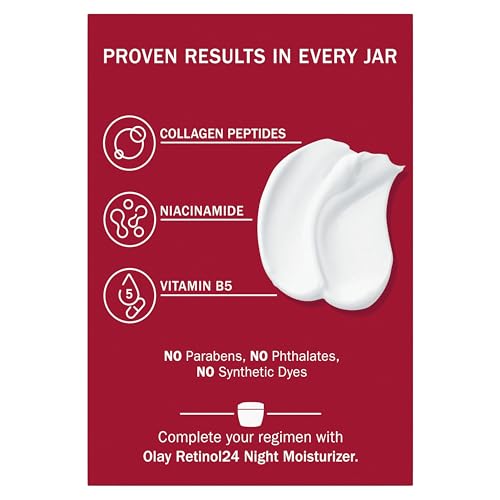 Olay Collagen Peptide Face Moisturizer, Firming Cream for Women, Fragrance-Free, Non-Greasy - Hydrating, Anti-Aging, Anti-Wrinkle, Smooth Fine Lines, Plumping Skin Care - Niacinamide, 1.7 Oz