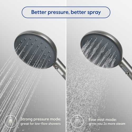 hai Smart Shower Head, Bluetooth Handheld Water Saving Showerhead with Adjustable High Pressure to Spa-Like Mist, Stainless Steel, Easy Installation, Customizable LED Lights, Citron, 2.5 GPM