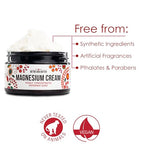 Magnesium Good Night Cream | Relieves Muscle Tension and Leg Cramps | Night Lotion Safe for Pregnancy, Kids and Babies | Organic and Natural Ingredients| Vegan, US made | (Peppermint)