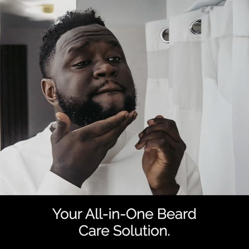 Golden Grooming Co. Beard Bundle – 2 oz Beard Oil, 4 oz Beard Balm, and 8 oz Beard and Hair Shampoo – All-Natural Beard Grooming Set for Nourishment, Styling, and Cleansing