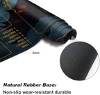 DEGDFSGR for MTG Playmat with Zones 24 x 14 inches for TCG Playmats Non-Slip Rubber Base Commander Play Mat for Lorcana Trading Card Game, Rock Wings Black Dragon Fire