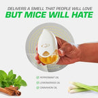 Tomcat Rodent Repeller Essential Oil Plug-In with Lemongrass, Cinnamon, and Peppermint Oil, 1 Warmer and 1 Refill White