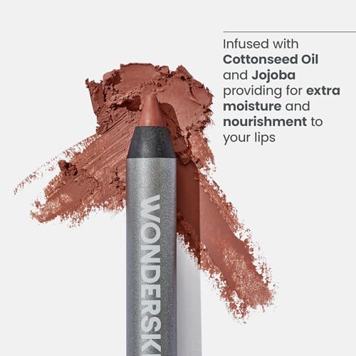 Wonderblading Lip Stain Peel Off Masque (Whimsical) with 360 Contour Lipliner (Saddle)