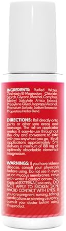 VAL Lombardi Joint & Muscle Therapy Magnesium Roll-On | Zechstein Magnesium Lotion with Arnica & Herbal Blend | 3oz