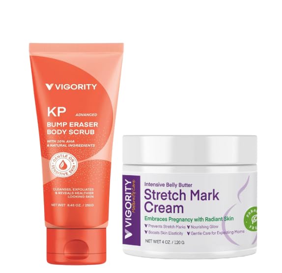 Skin Care Set- KP Bump Eraser Body Scrub and the Stretch Mark Prevention Cream