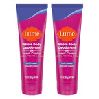 Lume Whole Body Deodorant Plus Sweat Control - Smooth Cream Tube - 72 Hour Odor And Sweat Control - Baking Soda Free, Skin Loving - 3.0 ounce (Pack of 2) (Soft Powder)