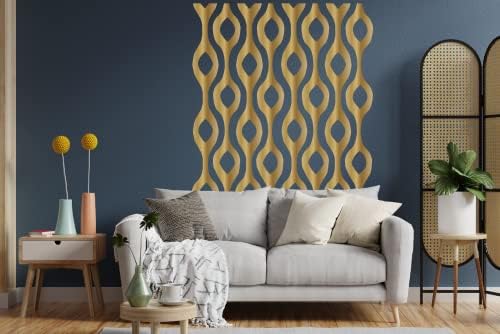 Mainstays Thermal Wave Abstract Wall Decal - Mid Century Modern Retro 70s Decor