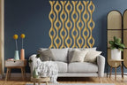 Mainstays Thermal Wave Abstract Wall Decal - Mid Century Modern Retro 70s Decor