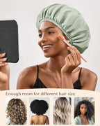 Yanibest Luxury Waterproof Shower Cap for Women, Reusable Double Layer Shower Cap, Non-Slip Shower Cap for Most Hair Types, One Size
