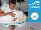 MedCline Shoulder Relief System, Bed Wedge Pillow for Shoulder Pain Relief with Therapeutic Body Pillow, Insert, and Covers, Inclined Sleep Position with Arm Pocket, Large for 5'10" and Above
