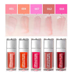 2 Colors Hydrating Plumping Lip Glow Oil,Moisturizing Lip Oil Gloss Transparent Glossy Lip Gloss Primer Lip Tint for Lip Care and Dry Lip by Aaiffey (001#+007#)