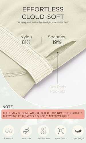 ODODOS Cloud Feeling Tank Bra for Women U Back Wirefree Longline Sports Bra Yoga Crop Top
