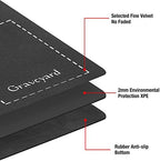 Stitched Playmat for MTG Magic The Gathering - Play Mat with Tube Case for MTG Card Game Playing(Black Zones)