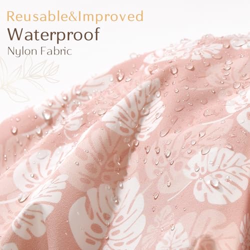 Yanibest Waterproof Shower Cap for Women, Reusable Double Layer Shower Cap, Non-Slip Shower Cap for Most Hair Types, One Size