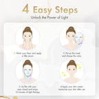 Red Light Therapy for face, 7 Colors LED Face Mask Light Therapy, Led Face Mask Light Therapy At Home, Blue Red Light Therapy Mask for Face