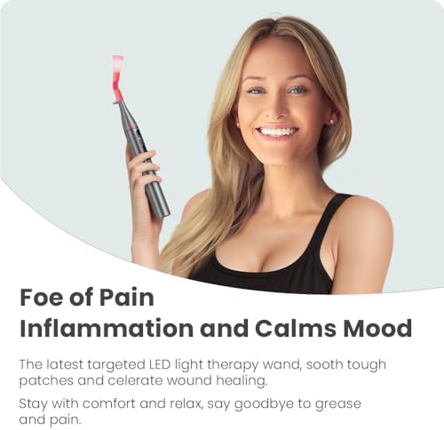Red Light Therapy for Face, FSA HSA Eligible Cold Sore Treatment Red Light Therapy Wand, Rechargeable Clinical Grade Infrared Light Therapy, Ideal for Lips, Skin, Pain Relief, Fast Recovery