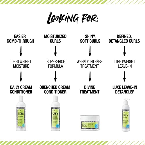All About Curls Daily Cream Conditioner Essential Moisture for All Curly Hair Types | Strengthens | 3X Resistance to Breaking | Cruelty-Free & Sulfate-Free (2 sizes)
