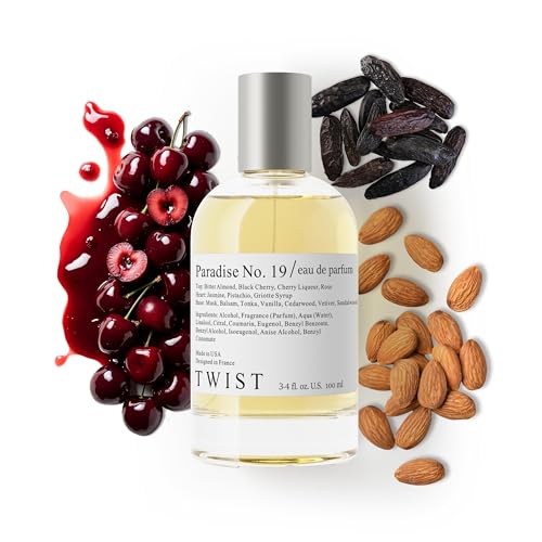 Twist - Paradise No. 19 - Eau De Parfum Inspired by Tom Ford's Lost Cherry, Long-Lasting Perfume for Women & Men, Paraben Free, Vegan, Clean Ingredients, Unisex Fragrance - Spray 100 ml | 3.4 fl. oz.