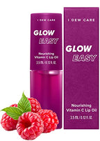I DEW CARE Lip Gloss - Glow Easy Raspberry | Jojoba Seed Oil, Vitamin C, Pigmented Glossy Stain, Hydrating, Korean Makeup, Pink Color, Moisturizing, Nourishing Crystal Glass Clear, 0.20 FL Oz