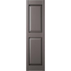 Ekena Millwork Lifetime Vinyl LP2S14X05100MS Standard Two Equal Panel Vinyls, Raised Panel Vinyl Shutters, w/Installation Shutter-Lok's & Matching Screws (Per Pair), 14 3/4"W x 51"H, Musket Brown