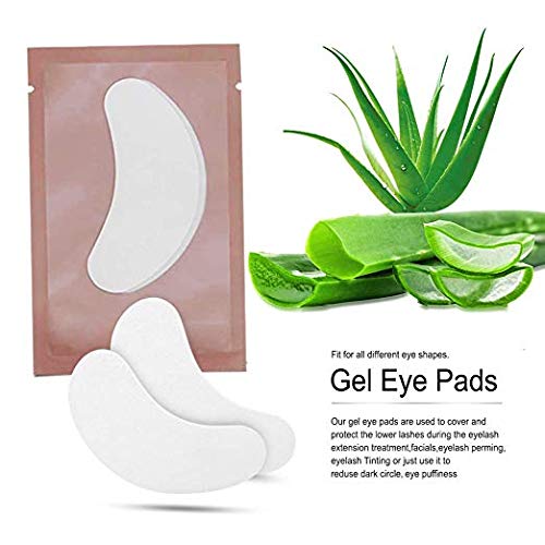 Ocim 100 Pairs Gel Pads Lash Extensions,Eye Lash Pads Hydrogel Patches for Eyelash Extension,Pink