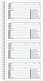 Adams Recycled Phone Message Book, 2-Part Carbonless, 4 Messages per Page, 400 Sets/Book (SC1154R) , White