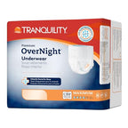 Tranquility Premium OverNight Disposable Absorbent Underwear (16 Count) - L, 44-54 in. Waist - Maximum Absorbency, All-Night Sleep, Breathable Comfort, 16 Adult Diapers