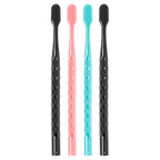 Oral-B Pro Whitening Brilliance Toothbrushes, Extra Soft, Black, Coral, and Teal, 4 Count
