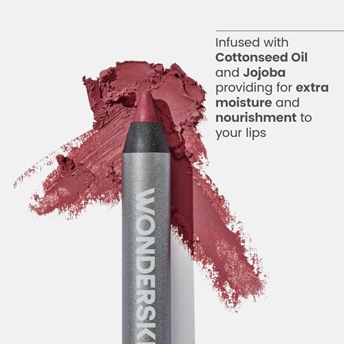 Wonderskin Lip Liner Pencil - 360 Contour Lipliner, Long Lasting, Sharpenable, Waterproof and Transfer-Proof Nude Lip Liner Pencil (Rosewood)