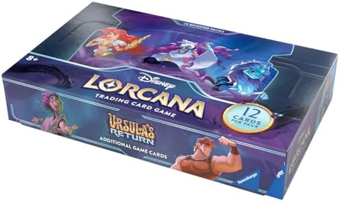 Ravensburger Disney Lorcana TCG: Ursula's Return Booster Pack Display | 24 Packs with 12 Trading Cards Each | Ideal for Collectors & Disney Fans | Suitable for Ages 8+
