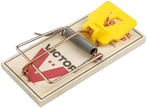 Victor Mouse Traps M035-12, Plastic Pedal, Sustainably Sourced FSC Wood, Wooden Mouse Traps, 12 Pack