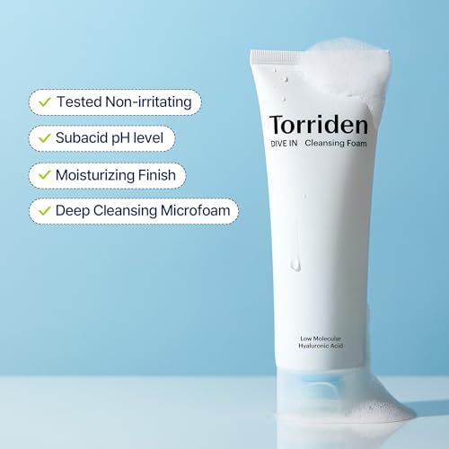 Torriden DIVE IN Cleansing Foam Face Wash 150ml (5.07 fl.oz.) | Hydrating Daily Facial Cleanser for All and Sensitive Skin | Hyaluronic Acid, Panthenol, Allantoin