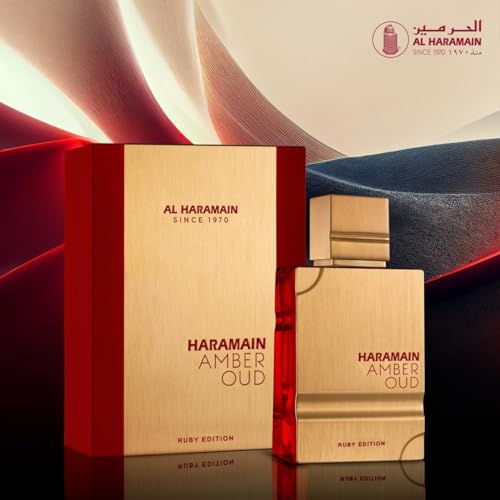 Al Haramain Amber Oud Ruby Edition - Arabian Perfume for Women and Men - Unisex Amber Perfume - Long Lasting Perfume for Men and Women - 2 oz