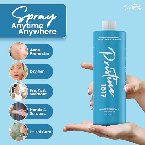 Hypochlorous Acid Spray 0.016% for Face & Skin, Refreshing Mist, Soothing, Versatile Spray for All Skin Types - Acne, Dry, Sensitive, Irritation (16.9 fl oz)