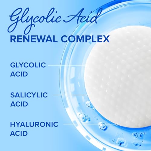 MAREE Glycolic Acid Pads - Toner Pads for Face Cleansing - Tea Tree Oil, Salicylic Acid & Vitamins E, B3, B5 - Facial Peel & Radiance Deep Cleaning Effect - 50 Count