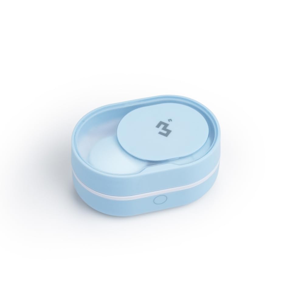ReO2 Mini Pro Soft Contact Lens Cleaner with Advanced Electrophoresis Technology, with Mirror and Tweezer (Blue)