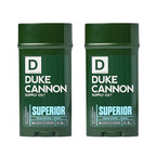 Duke Cannon Supply Co. Anti-Perspirant Deodorant for Men 3 oz. Superior, 2 Pack - Unique Masculine Scent, Odor Control & Soothe Skin