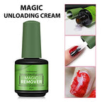 Magic Soak-Off Quick,Professional Nail Polish Remover for Natural, Gel Nails (Green-1)