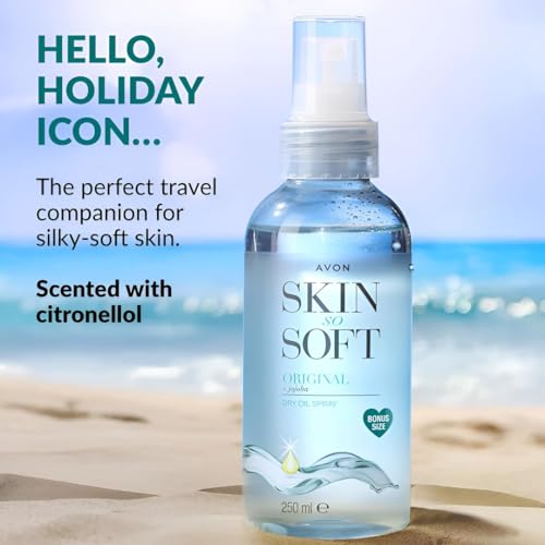 AVON SKIN SO SOFT Original Dry Oil Spray Bonus Size 250 ML