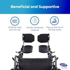 Invacare Wheelchair Elevating Legrest with Padded Calf Pads, Footrest with Swing Away Function, Adjustable Length, Tool-Free Installation, Designed for Invacare Wheelchair