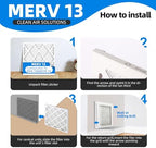 (4 Pack) 18x20x1 Furnace Air Filters, MPR 1900 & FPR 10, MERV 13 Pleated Air Filter (Actual Size: 17.75" x 19.75" x 0.75")