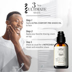 Best Pre-Shave Oil, Unscented, Premium Shaving Oil for Effortless Smooth Irritation-free Shave. 1 Oz
